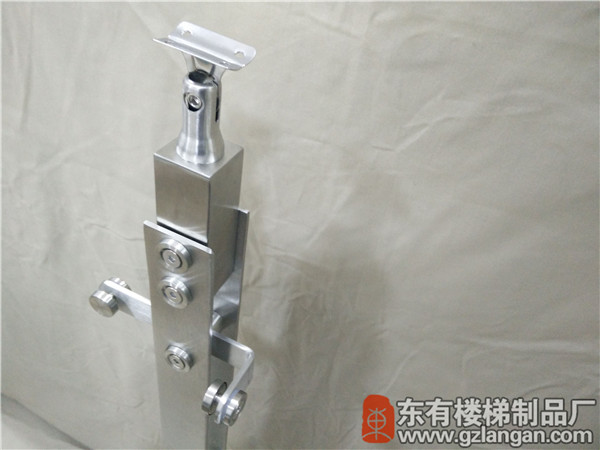 雙扁玻璃不銹鋼陽臺立柱DY-8162轉角掛勾2
