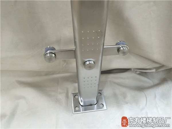 單扁管狀玻璃不銹鋼樓梯立柱DY-8179滿焊打磨