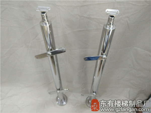 圓柱管狀玻璃不銹鋼樓梯立柱DY-8189俯視