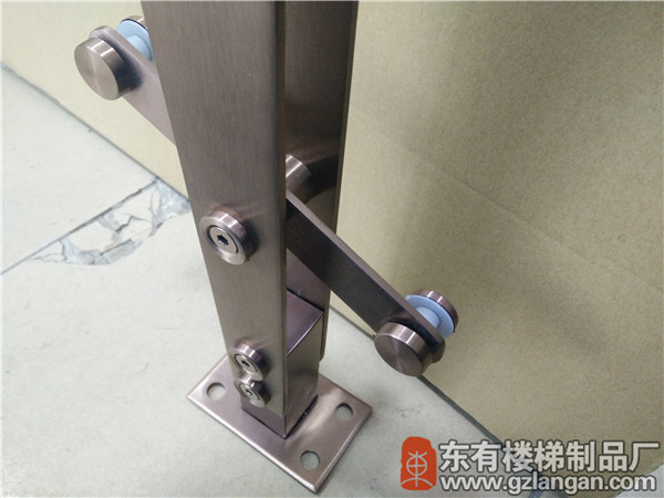 雙扁普通不銹鋼玻璃扶手立柱DY-8207細(xì)節(jié)