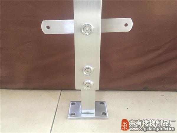 雙扁不銹鋼玻璃陽臺護欄立柱DY-8160厚5mm掛件