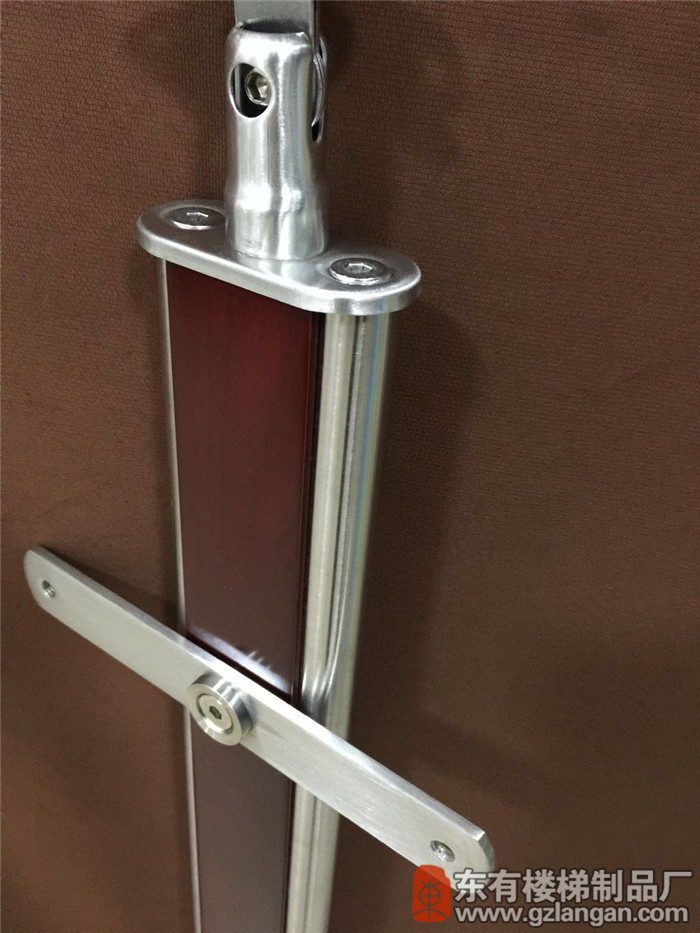 夾木玻璃不銹鋼工程扶手立柱DY-8230厚精磨掛件