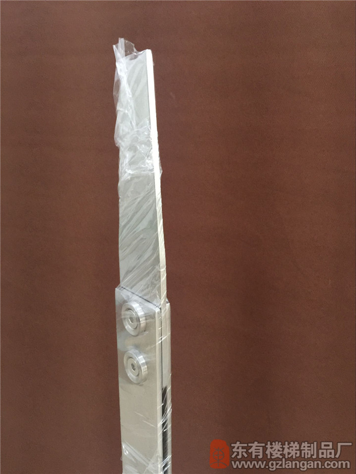 定制實心雙扁不銹鋼玻璃欄桿立柱DIY-005實拍刀頭