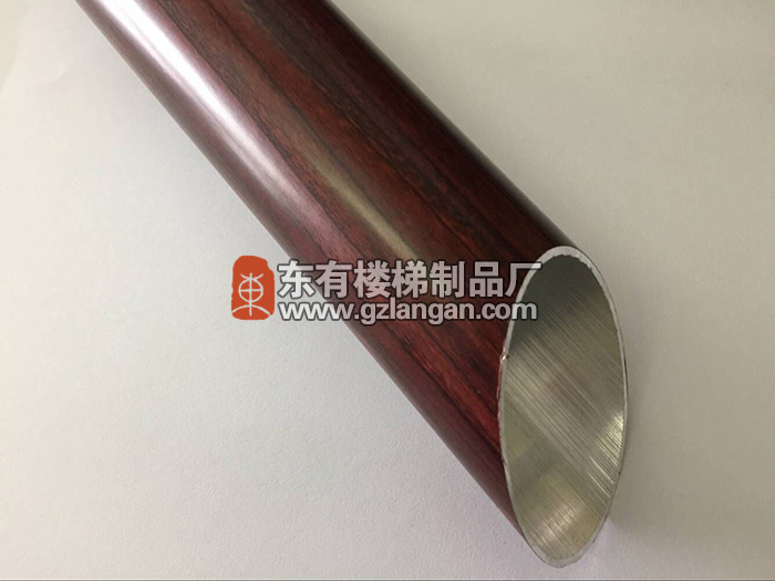 鋁合金木紋扶手管G-P-002切割面