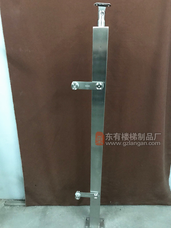 不銹鋼管狀玻璃欄桿扶手立柱實拍