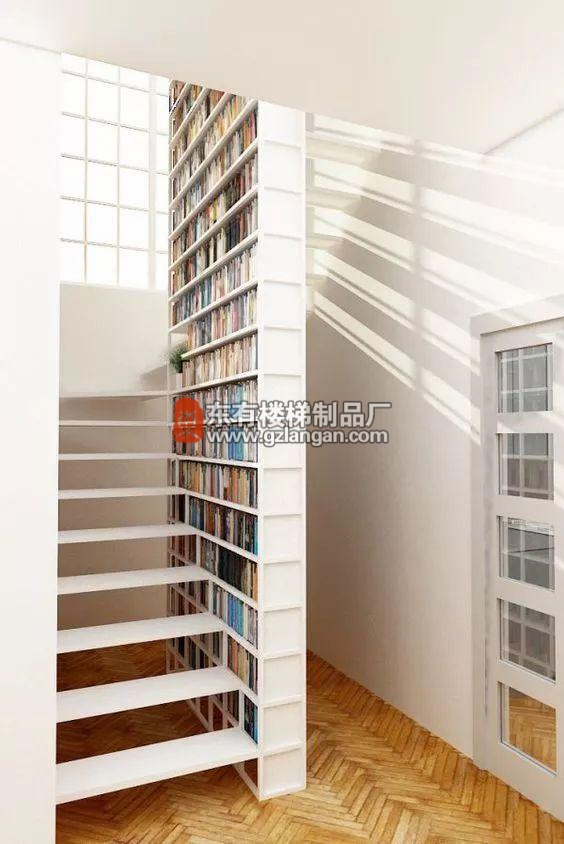 樓梯設在書架旁邊也可以