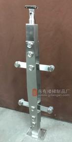 雙扁普通不銹鋼玻璃扶手立柱實拍