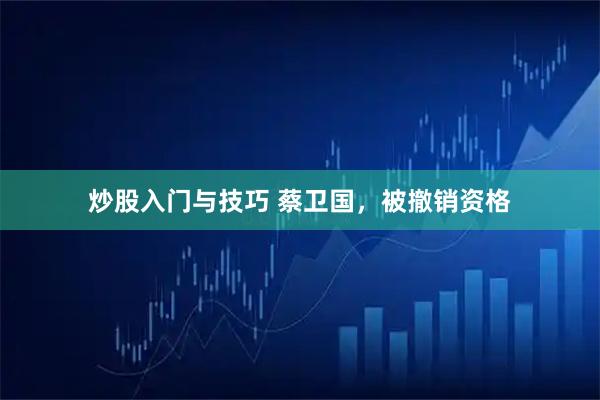 炒股入门与技巧 蔡卫国，被撤销资格