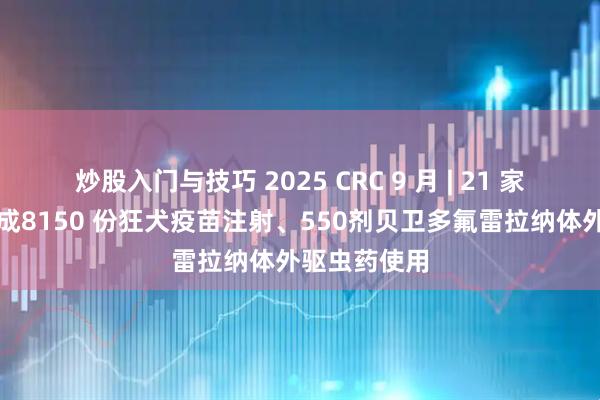 炒股入门与技巧 2025 CRC 9 月 | 21 家救助基地完成8150 份狂犬疫苗注射、550剂贝卫多氟雷拉纳体外驱虫药使用